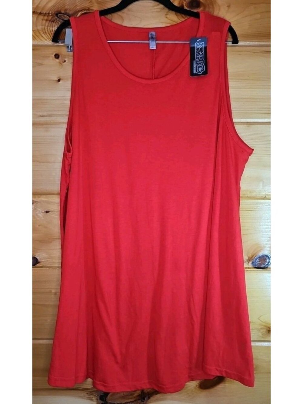 Women's Plus Size 4X Red Tank Top Light Weight Stretch